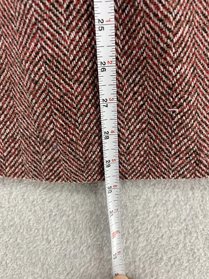 Esley Women's Dress Peplum Sleeveless Red Tweed Size Small Wool Blend - Image 4 of 4