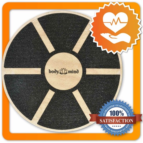 ECHOBUY Balance Board Aus Holz - 40×30cm Wackelbrett Rutschfest Für Gleichgewichtstraining