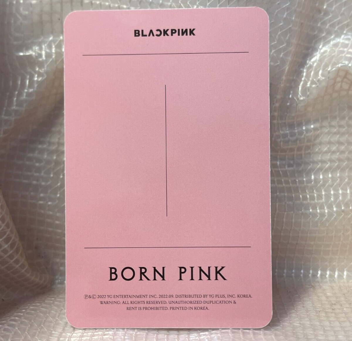Lisa Official Photocard BlackPink 2nd Album Born Pink Box