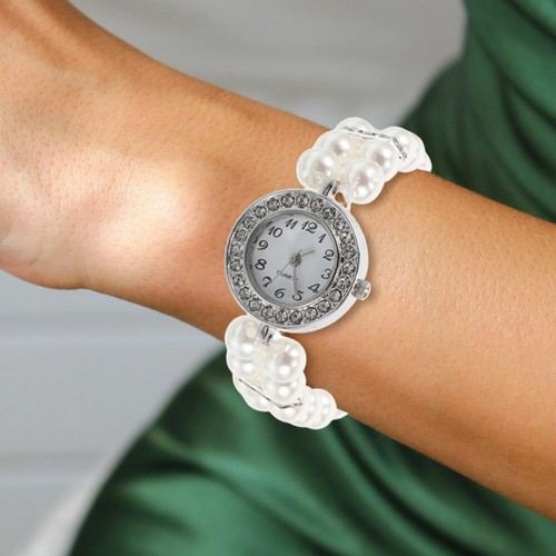 Watch for Pearl Bracelet Jewelry Sparkly Bracelets Miss Dainty Watches - Picture 9 of 12