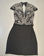 Sherri Hill Beaded with rhinestones crystals black short Dress with cutout back