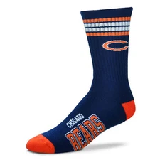 Chicago Bears Football NFL Licensed Quarter Crew Length Socks-Brand New 