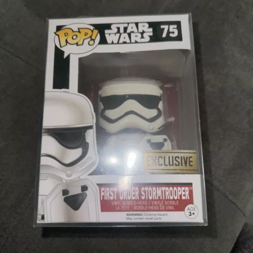 Funko Pop! Star Wars  First Order Stormtrooper #75 Exclusive W/ Protector
