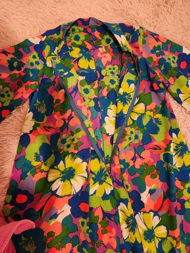 Vestido de anfitriona hawaiano vintage LELAND OF CALIFORNIA M - Imagen 8 de 17