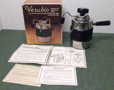 Vintage Vesubio Espresso Cappuccino Maker CX 9 Italy Original Box