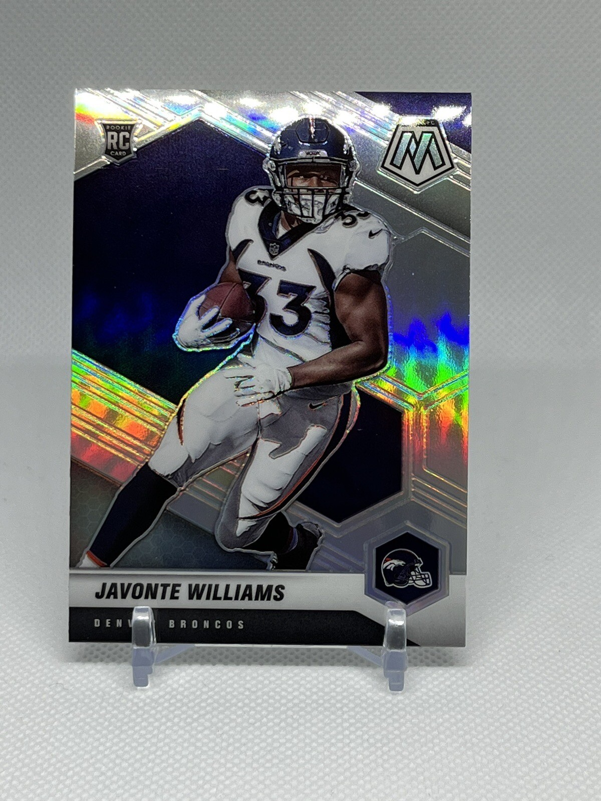 2021 Mosaic Javonte Williams Silver Prizm Rookie RC Variation #315-V