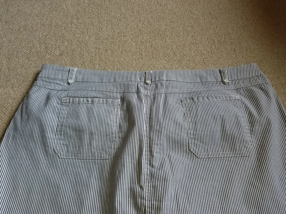 Mujer Skort-KAREN SCOTT-azul/blanco rayas algodón elástico-18 Foto 4 de 4