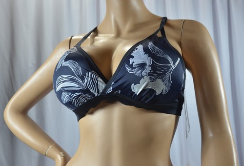 NWT $54 Athleta Size XS Navy Black Fiore Strappy Back Bikini Swim Top #291820 - Picture 6 of 10