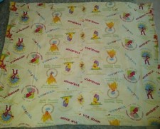 Vintage Rare Antique Fabric Depicting Feed Sack Imagery Hand Sewn Quilt 72"x56"