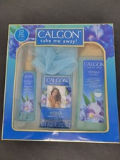 Calgon Take Me Away Morning Glory Gift Set Body Wash Mist Bath Beads Sponge