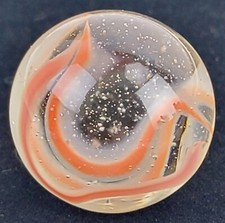 Vitro Agate Horseshoe Cats Eye Vintage Marble 6 Vane Caged Hybrid Shooter MINT 