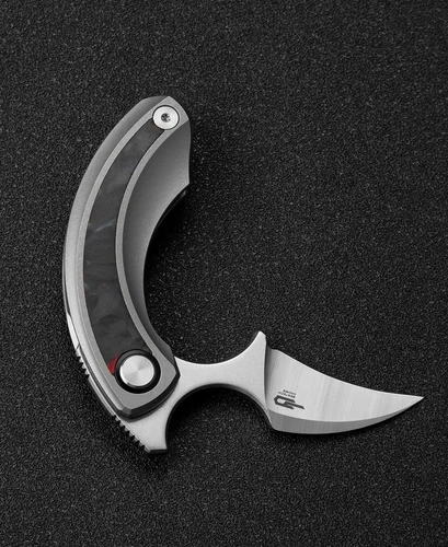 Bestech Knives Folding Knife 2.13 S35VN Steel Blade Titanium/Carbon Fiber Handle