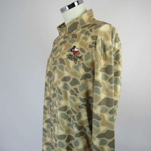 Burlebo Performance Quarter Zip - Driftwood Green Camo sz Men's XL Co. Logo - Picture 2 of 14