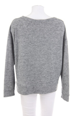 Bershka V-Neck Pullover Oversize Overcut Shoulder S grey shades