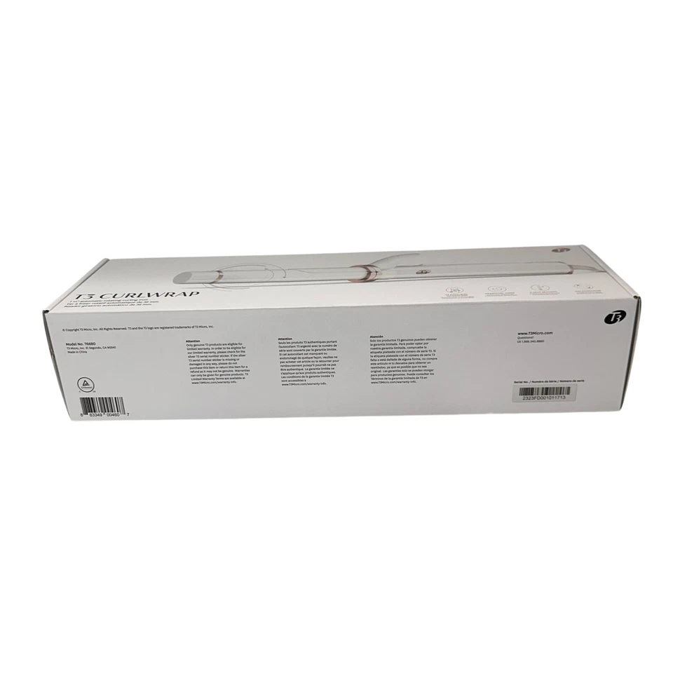 Ferro de ondulação rotativo automático T3 Curlwrap 1 1/4" 76680 novo na caixa. - Imagem 4 de 4