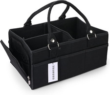 Baby Diaper Caddy Organizer, Large Nursery Storage Bin Basket, Portable Tote Bag