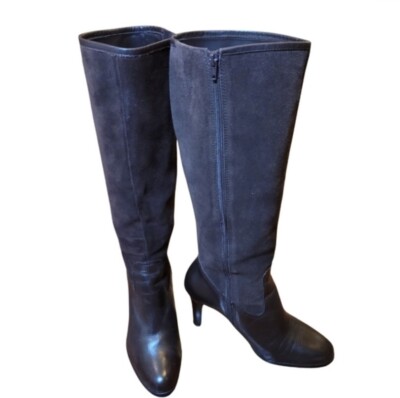 Ralph Lauren Leather Bryce Tall Boots Chocolate Brown Sz 9