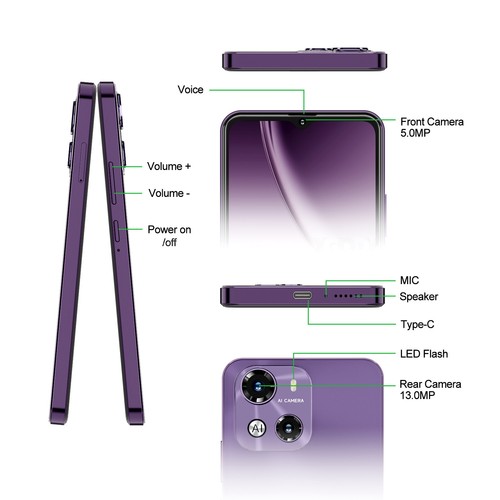 XGODY 6,5-calowe smartfony z Androidem bez umowy telefon komórkowy dual SIM 8-Core 3750mAh 4G - Zdjęcie 12 z 16