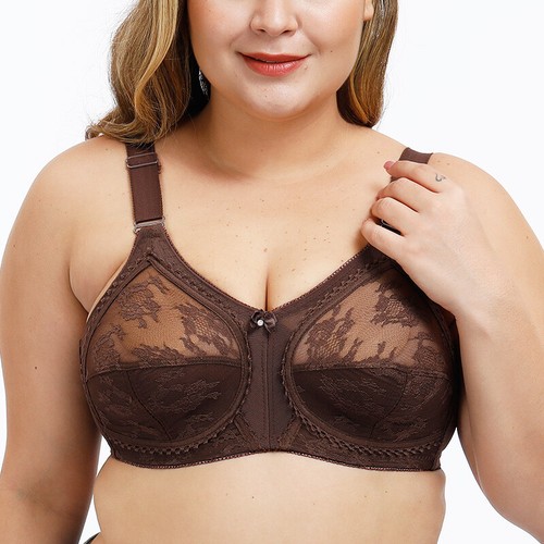 Womens Wireless Minimiser Bra Non Wired Comfort Plus Size Sleep Full Support BH - Picture 4 of 48