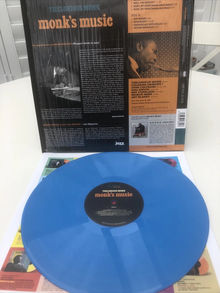 Monk's Music by Thelonious Monk Septet (Record, 2021) Blue vinyl Mint Condition - Image 4 of 4