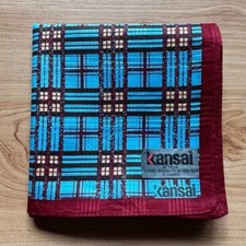 NEW VINTAGE HANDKERCHIEF MEN'S ART JAPAN CHECKS PLAIN POCKET SQUARE COTTON 18"