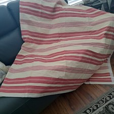 New.  180" X 56"  pink and cream striped upholstey fabric