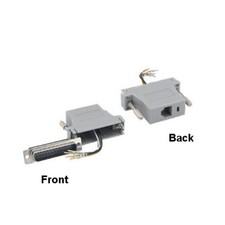 KNTK DB25 25Pin Male to RJ-12 Female Adapter Modular Serial Device/PC Telephone
