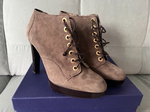 Botines Stuart Weitzman Talla 6 UK Covington Marrón Gamuza - Imagen 2 de 8