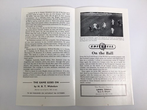 The Game Goes On  Rugby Union 1954 The Sportsmans Book Club Edition with insert - Imagen 17 de 19