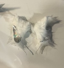 White Holographic Cat Dog Wolf Ears Furry