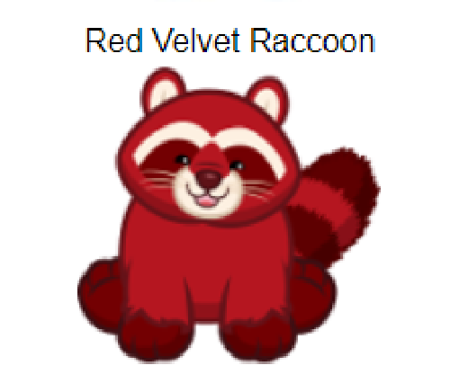 Webkinz Classic Red Velvet Raccoon *Code Only* (~messaged~) - Bild 1 von 3