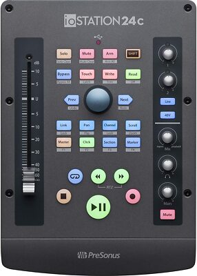 PreSonus ioStation 24c 2x2 USB-C Audio Interface & Controller, 2 Mic Pres-2 Line