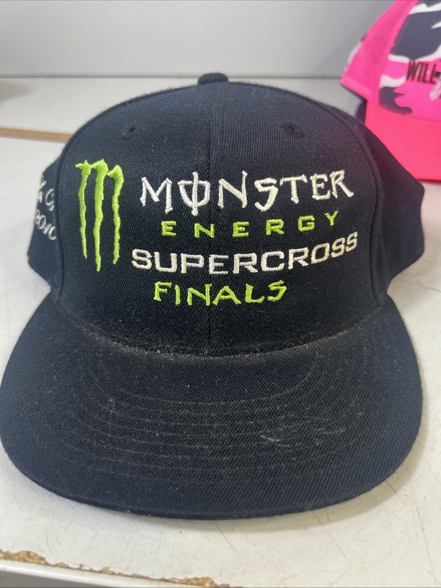 MONSTER ENERGY SUPERCROSS 2010 7 1/4-7 5/8 HAT BLACK. | eBay