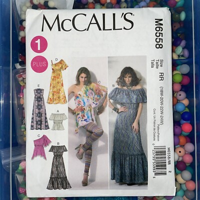 mccall's off the shoulder dress pattern McCall's Pattern: M7744 Misses' Dresses & Belt  WeaverDee.com