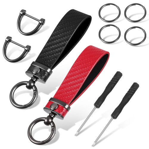 2 Sets Anti-lost Key Rope Man Car Keychain Lanyard Rings for Keychains