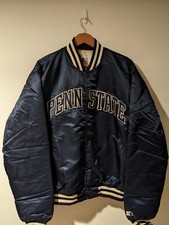 Vintage 80s Penn State Arch Logo College Football Starter X-Large Satin Jacket