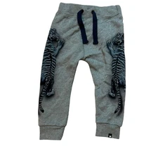 Molo little boys Tiger solomi 100% cotton Sweatpants gray size 18 months =86