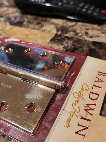 Single Baldwin Brass Hinge Lifetime Brass 4" Gold - Picture 6 of 9