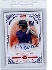 2022 Onyx Vintage AUTO Blue Ink PEYTON STOVALL Arkansas RAZORBACKS Haughton LA d