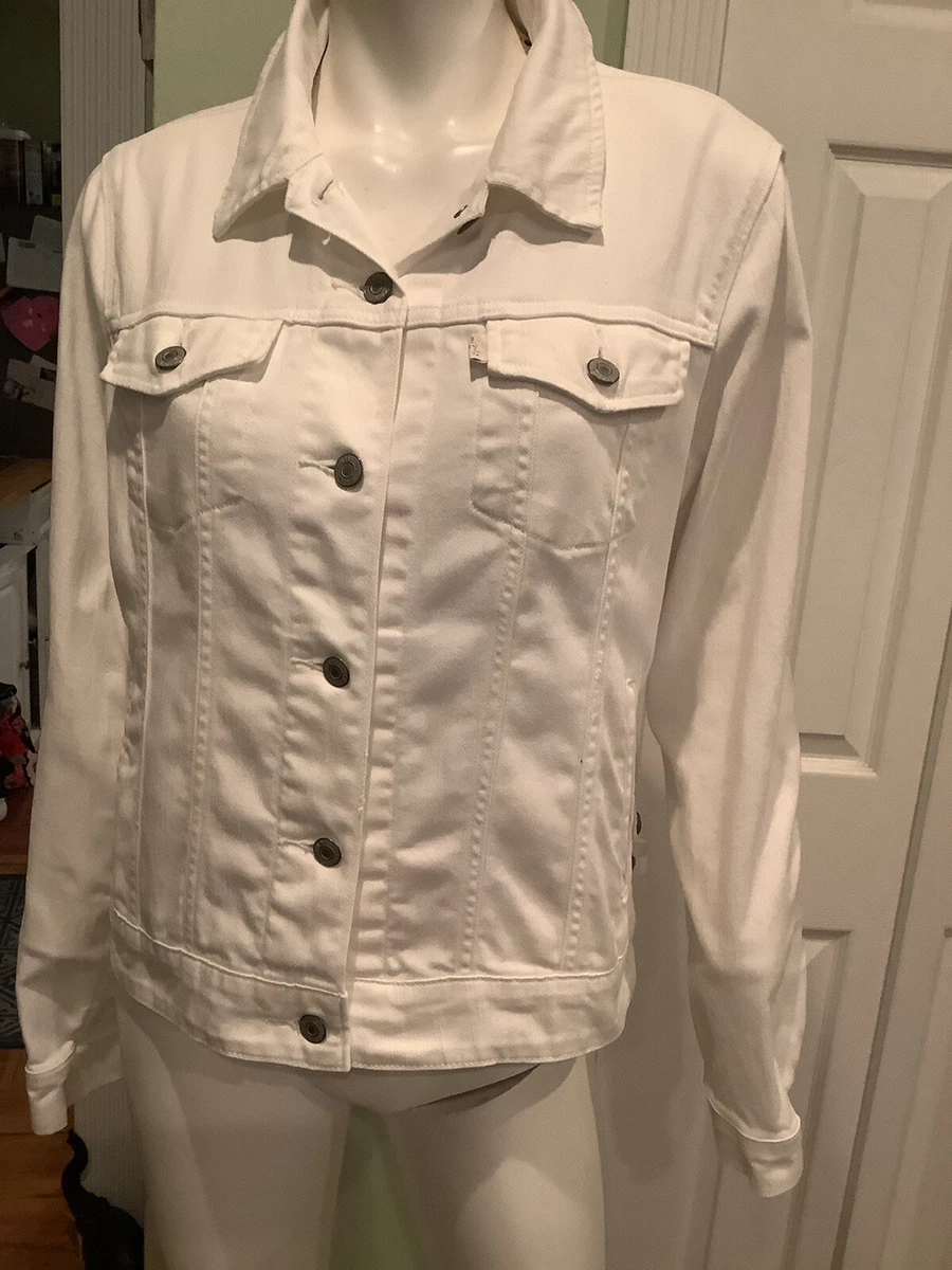 White denim sales levi jacket