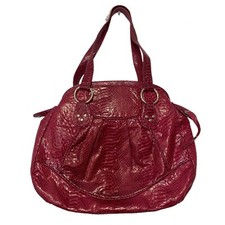 Y2K Fashion Express Shoulder Bag Early 2000s Double Handle Animal Print Red