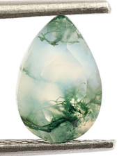 Natural Moss Agate Faceted Cut Pear Shape 9X6 mm Loose Rare Gemstone 1.25 Ct.