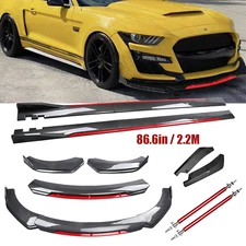 Front Bumper Lip Spoiler Splitter Bod Carbon Fiber For Ford Mustang GT Shelby GT