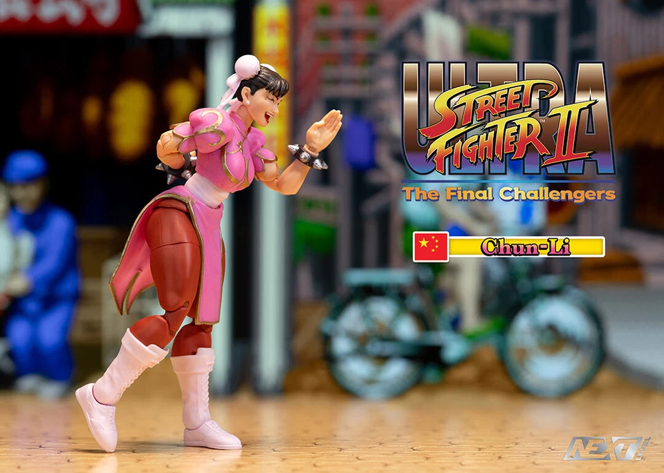¡EN STOCK! 2024 SDCC EXCLUSIVO Jada Toys Street Fighter Player 2 Rosa CHUN-LI Foto 3 de 4