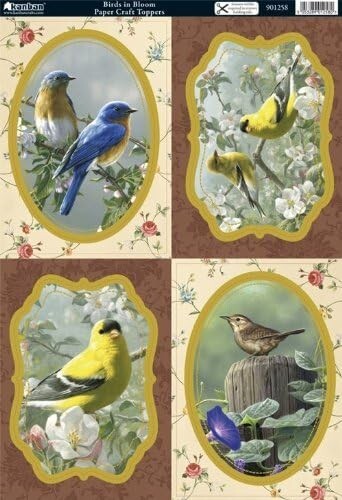 Birds in Bloom Kanban Paper Craft Toppers 901258 Card Making Scrapbook