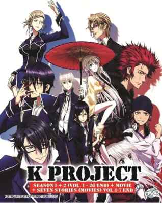K Project Season 1+2 (1-26End+Movie) Anime DVD English Dub