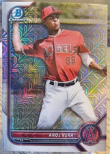2022 Bowman Chrome Mojo Refractor Arol Vera #BCP-177 Los Angeles Angels