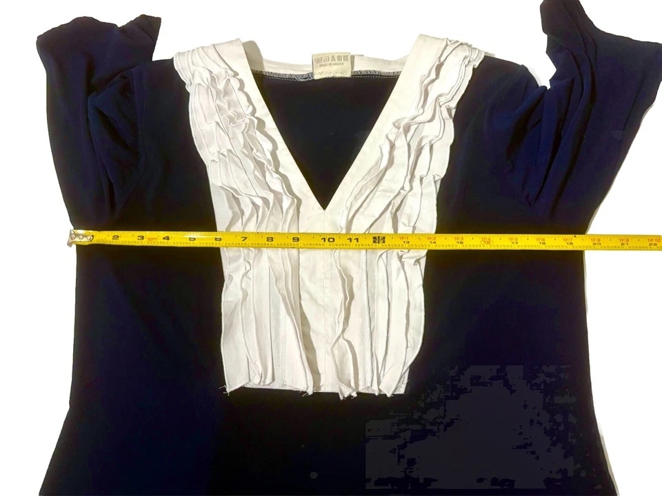 Top Clásico L Azul y Blanco 3/4 Sl Cruise Resort Ropa Preppy Y2K De Grecia Foto 4 de 4