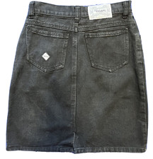 Vintage, No Excuses Collectors Black Short Jean Skirt Size 9