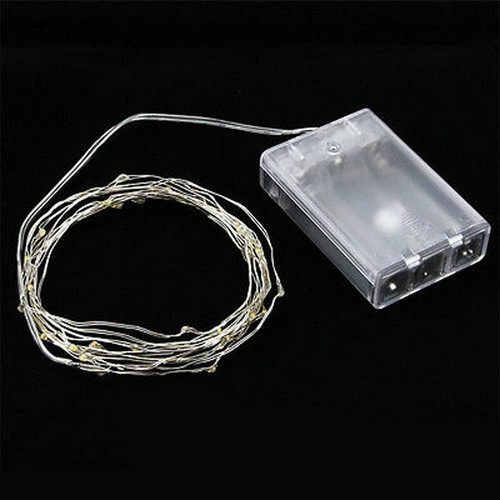 3M Battery Operated Lights 30 LED Micro Silver Wire Waterproof Fairy Xmas Party - Picture 3 of 15